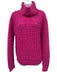 Valentino Size S/M Purple Wool Long Sleeve Knit Mock Neck Thick Sweater Purple / S/M