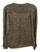 Derek Lam 10 Crosby Size 4 Gold Viscose Blend Long Sleeve Metalic Threading Top Gold / 4
