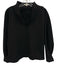Ann Mashburn Size S Black Nylon Blend Long Sleeve Split V neckline Paneled Top Black / S