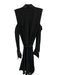 Alexis Size S Black Acetate & Viscose Satin Cold Shoulder Knee Dress Black / S