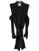 Alexis Size S Black Acetate & Viscose Satin Cold Shoulder Knee Dress Black / S