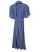 Evi Grintela Size M Blue & White Cotton Long Sleeve Pinstripe Shirt Dress Dress Blue & White / M