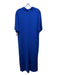 COS Size M Royal Blue Wool Short Sleeve Rib Knit V Neck Maxi Dress Royal Blue / M
