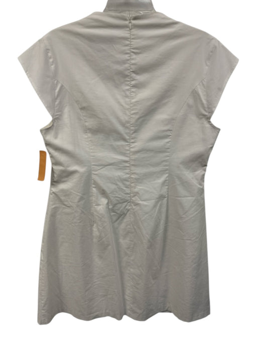 BHLDN Size XL White Viscose & Cotton Cap Sleeve Pearl Detail Knee Dress White / XL