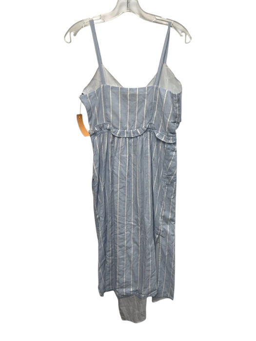 Derek Lam 10 Crosby Size 2 Light blue & white Cotton Sleeveless Midi Dress Light blue & white / 2