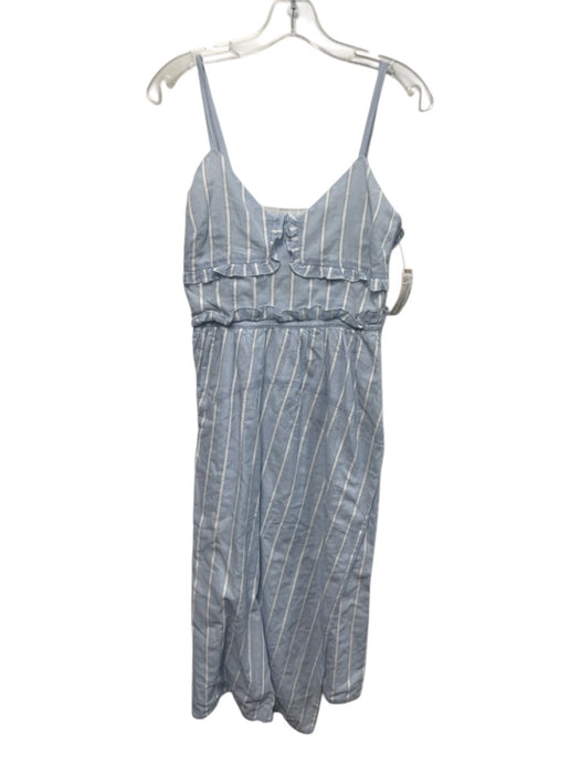 Derek Lam 10 Crosby Size 2 Light blue & white Cotton Sleeveless Midi Dress Light blue & white / 2
