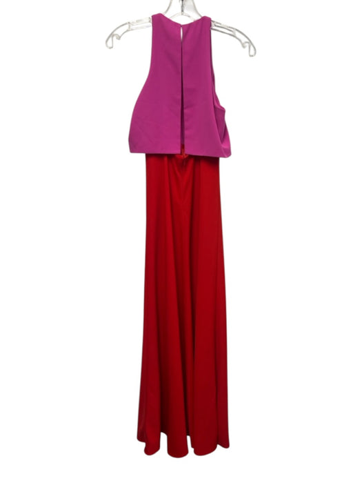 Jill Stuart Size 0 Pink & Red Polyester Sleeveless Darted Top Maxi Dress Pink & Red / 0