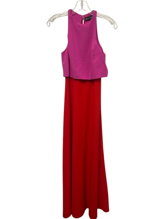 Jill Stuart Size 0 Pink & Red Polyester Sleeveless Darted Top Maxi Dress Pink & Red / 0
