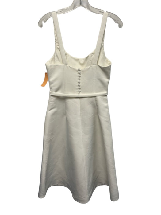Amsale Size 0 White Polyester Grosgrain Sleeveless Princess Seams Dress White / 0