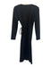 Emerson Fry Size XS Black Polyester Blend Long Sleeve Wrap Below Knee Dress Black / XS