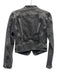 GRLFRND Size XXS Gray Wash Cotton Denim Silver Zipper Stand Collar Fitted Jacket Gray Wash / XXS