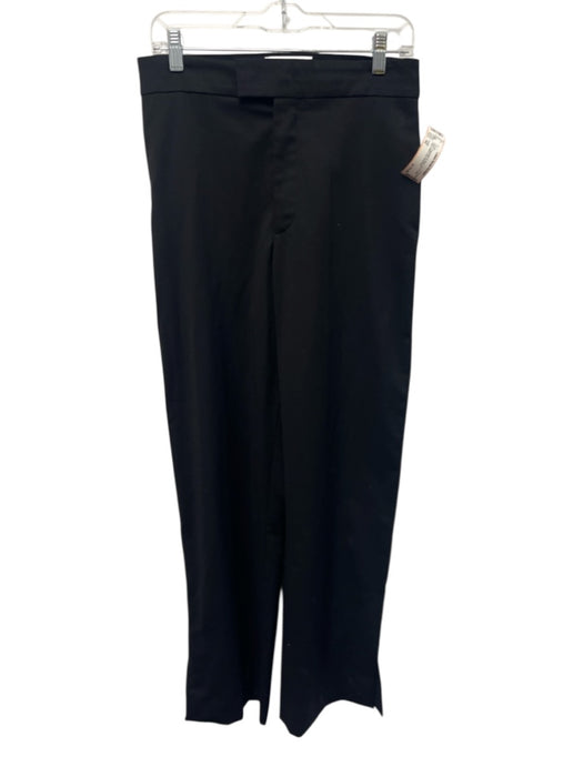 Fendi Size 42 Black Polyester & Wool Zip Fly High Rise Wide Leg Pants Black / 42