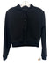 Mint Velvet Size S Black Polyester & Viscose Ribbed edges Snaps Bomber Jacket Black / S