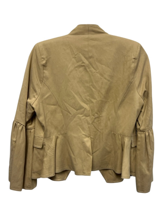 Ulla Johnson Size 2 Khaki Beige Tencel & Cotton 3/4 Bell Sleeve Jacket Khaki Beige / 2