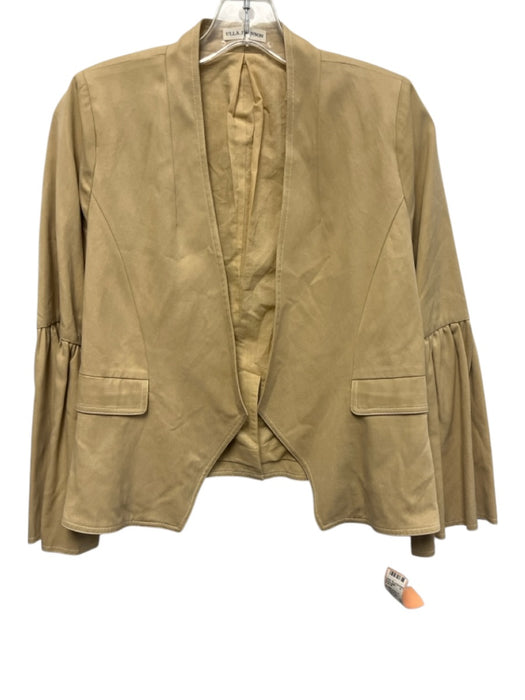Ulla Johnson Size 2 Khaki Beige Tencel & Cotton 3/4 Bell Sleeve Jacket Khaki Beige / 2