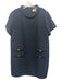 Tuckernuck Size XXXL navy & gold Polyester Blend Braided Neckline Boucle Dress navy & gold / XXXL