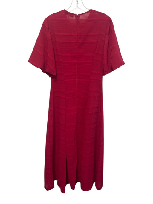 Pearl by Lela Rose Size 2 Red Polyester Short Sleeve Round Neck Dress Red / 2