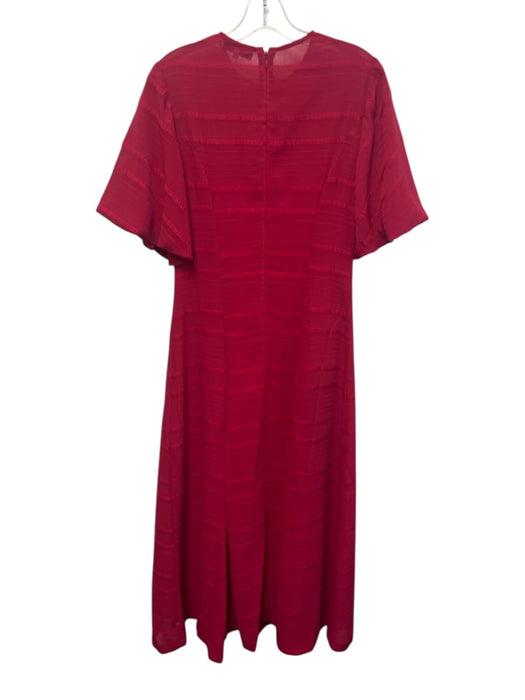 Pearl by Lela Rose Size 2 Red Polyester Short Sleeve Round Neck Dress Red / 2