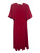 Pearl by Lela Rose Size 2 Red Polyester Short Sleeve Round Neck Dress Red / 2