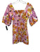 Nicholas Size 6 Pink, Orange & White Cotton Blend Short Balloon Sleeve Dress Pink, Orange & White / 6