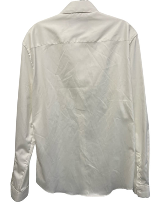 IRO Size 40 White Cotton Long Sleeve Button Up & Collar covered button Shirt Top White / 40