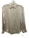 Matteau Size 2 Champagne Beige Viscose Satin Long Sleeve Button Up & Collar Top Champagne Beige / 2