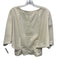 Gum Tree Farm Size S Cream Wool Dolman Sleeve Pin Tuck Design Peplum Kimono Top Cream / S