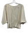 Gum Tree Farm Size S Cream Wool Dolman Sleeve Pin Tuck Design Peplum Kimono Top Cream / S