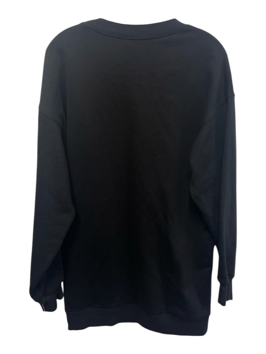 Alo Size M Black No Fabric Tag Long Sleeve Crew Neck Sweatshirt Above Knee Dress Black / M
