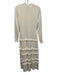 Pearl by Lela Rose Size S Cream Viscose Knit Long Sleeve Mock Neck Tiered Dress Cream / S