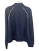 Spanx Size 1X Blue & White Modal Blend Raglan Piping Zip Up Mock Neck Jacket Blue & White / 1X