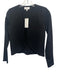 Ripley Rader Size XS Black Viscose Blend Open Front Rounded Bottom Hem Jacket Black / XS