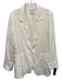 Tuckernuck Size L White Viscose & Linen One Button Tortoise Buttons Jacket White / L