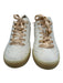 Rothy's Shoe Size 7 White, Beige, Gold textile upper Knit Ribbon Laces Sneakers White, Beige, Gold / 7