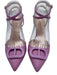 Dee Ocleppo Shoe Size 38 Lilac Purple Leather Ankle Strap Buckle Sandals Lilac Purple / 38