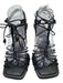 Ulla Johnson Shoe Size 40 Black & Brown Leather Wood Strappy Ankle Tie Sandals Black & Brown / 40