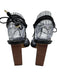 Ulla Johnson Shoe Size 40 Black & Brown Leather Wood Strappy Ankle Tie Sandals Black & Brown / 40