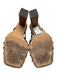 Ulla Johnson Shoe Size 40 Black & Brown Leather Wood Strappy Ankle Tie Sandals Black & Brown / 40