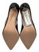 J. Crew Shoe Size 8 Black Satin Upper Rhinestone Pointed Toe Bow Slingback Pumps Black / 8