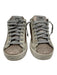 P448 Shoe Size 37 Rose Gold & Beige Leather Glitter Lace Up Low Top Sneakers Rose Gold & Beige / 37