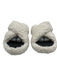 APPARIS Shoe Size 9 Cream & Black Faux Shearling Criss Cross Slipper Sandals Cream & Black / 9