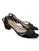 Ferragamo Shoe Size 11 Black Leather Buckle Block Heel sling back Sandals Black / 11