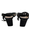Ferragamo Shoe Size 11 Black Leather Buckle Block Heel sling back Sandals Black / 11