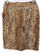 Valentino Size 10 Tan & brown Cotton Zip & Button Animal Print Front Slit Skirt Tan & brown / 10