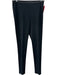 Prada Size 42 Black & Light Blue Polyester Ribbed High Rise Zip Sides Leggings Black & Light Blue / 42