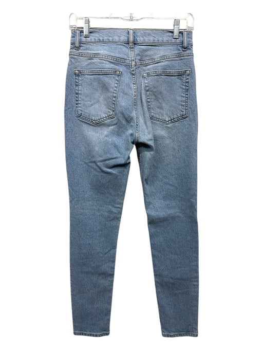 Reformation Size 26 Light Wash Cotton Denim Button Fly High Rise Straight Jeans Light Wash / 26