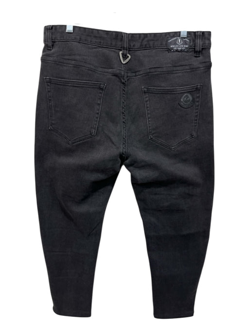 Moncler Size 32 Charcoal Gray Cotton Denim 5 Pocket Zip & Button High Rise Jeans Charcoal Gray / 32