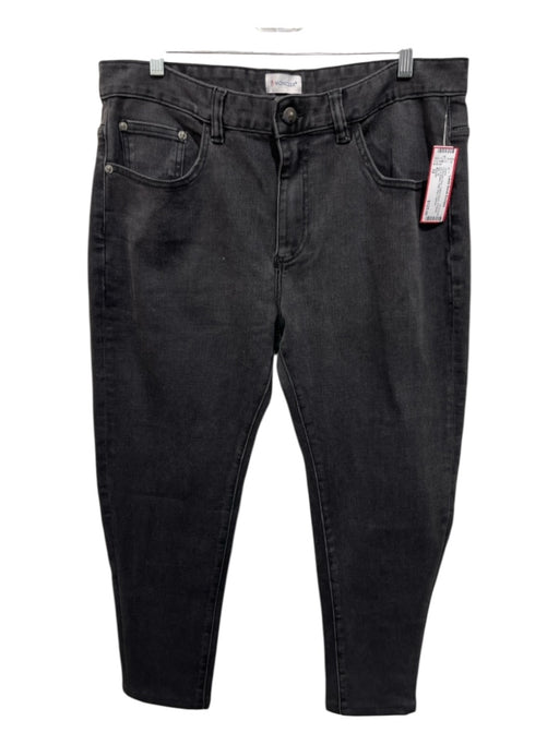 Moncler Size 32 Charcoal Gray Cotton Denim 5 Pocket Zip & Button High Rise Jeans Charcoal Gray / 32