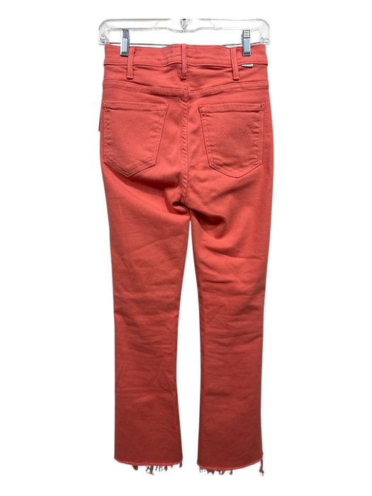 Mother Size 26 Orange Cotton Denim Zip & Button High Rise Straight Jeans Orange / 26