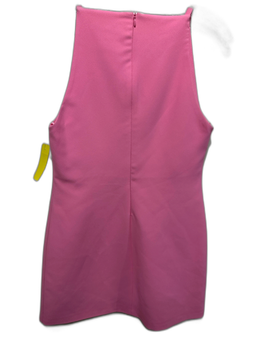Zara Size S Bubblegum Pink Polyester Sleeveless High Neck Mini Dress Bubblegum Pink / S